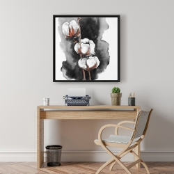 Encadré 24 x 24 - Fleurs de cotton