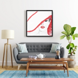 Framed 24 x 24 - Woman with a summer hat