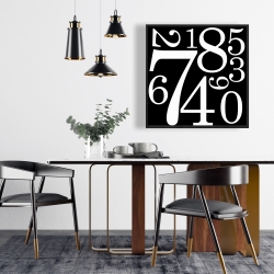 Framed 24 x 24 - Zero to nine