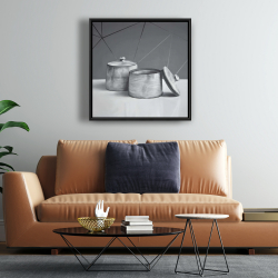 Framed 24 x 24 - Old pot with lid