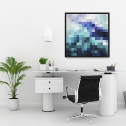 Framed 24 x 24 - Pixelized landscape