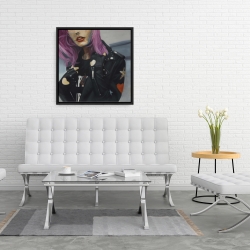 Framed 24 x 24 - Young punk woman