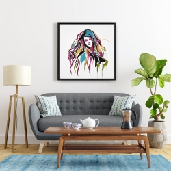 Encadré 24 x 24 - Femme en art graffiti