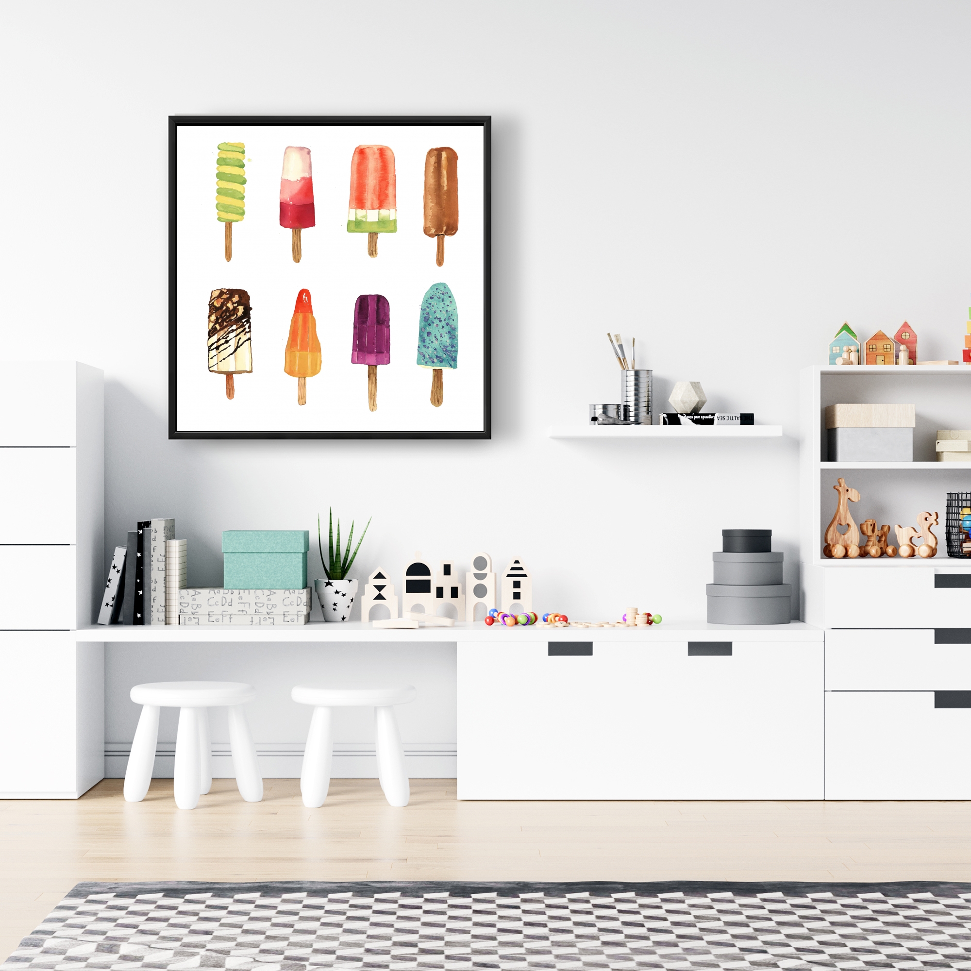 Framed 24 x 24 - Iced lollipop