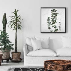 Framed 24 x 24 - Eucalyptus stems