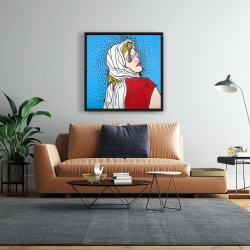 Framed 24 x 24 - Pop art woman