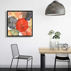 Framed 24 x 24 - The umbrellas of petit champlain