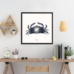 Framed 24 x 24 - Blue crab