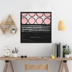 Framed 24 x 24 - Cluster of pink circles
