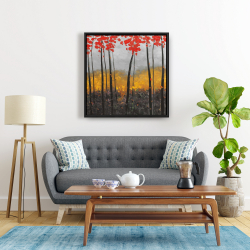 Framed 24 x 24 - Abstract autumn trees