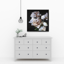 Framed 24 x 24 - Peonies