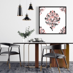 Encadré 24 x 24 - Ornement baroque corail
