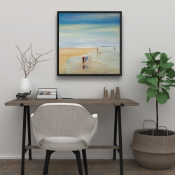 Encadré 24 x 24 - Enfants à la plage