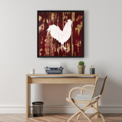Encadré 24 x 24 - Silhouette d'un coq