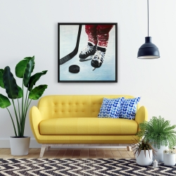 Framed 24 x 24 - Young hockey player