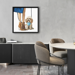 Encadré 24 x 24 - Chien cavoodle à la mode