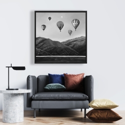 Framed 24 x 24 - Air balloon landscape