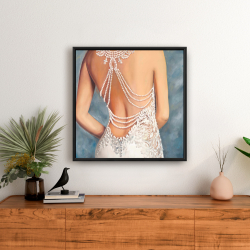 Framed 24 x 24 - Wedding dress