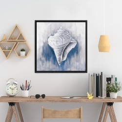 Encadré 24 x 24 - Coquillage conique bleu