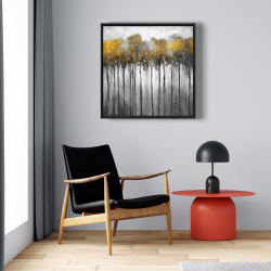 Encadré 24 x 24 - Forêt abstraite jaune