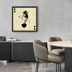 Framed 24 x 24 - King of spades