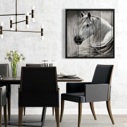 Framed 24 x 24 - Rustic horse