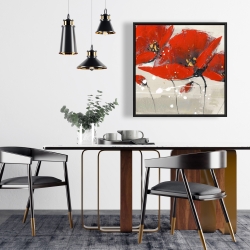Framed 24 x 24 - Red flowers with an handwritten typo