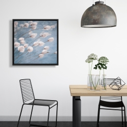 Encadré 24 x 24 - Fleurs de coton délicates