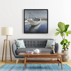 Encadré 24 x 24 - Bateau de pêche bleu