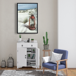 Encadré 24 x 36 - Lanterne sur la plage