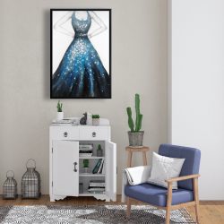Encadré 24 x 36 - Robe bleue de princesse