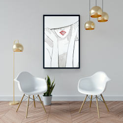 Encadré 24 x 36 - Femme avec grand chapeau