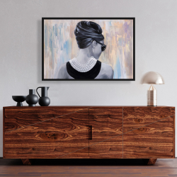 Encadré 24 x 36 - Audrey hepburn de style abstrait vue de dos