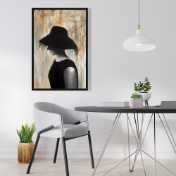 Framed 24 x 36 - Audrey hepburn with a big hat