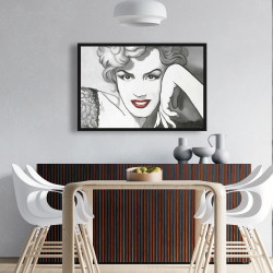 Framed 24 x 36 - Vintage style marilyn monroe