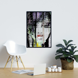 Framed 24 x 36 - Abstract colorful woman face