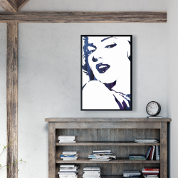 Framed 24 x 36 - Marilyn monroe in blue