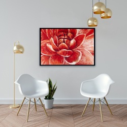 Framed 24 x 36 - Red chrysanthemum