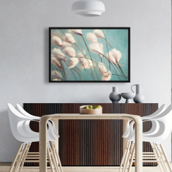 Framed 24 x 36 - Cotton grass flowers in the wind