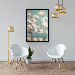 Framed 24 x 36 - Cotton grass flowers in the wind