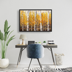 Framed 24 x 36 - Birches by sunny day