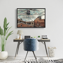 Framed 24 x 36 - Water tower in williamsburg