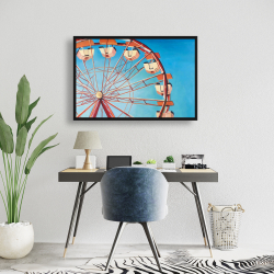 Framed 24 x 36 - Ferris wheel by a beautiful day