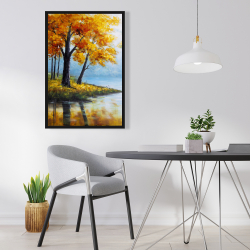 Framed 24 x 36 - Trees by the lake