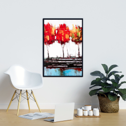 Framed 24 x 36 - Abstract industrial style trees