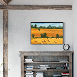 Framed 24 x 36 - Hay bale fields