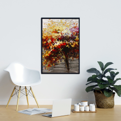 Framed 24 x 36 - Abstract colorful tree