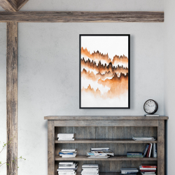 Framed 24 x 36 - Mountain of fir trees