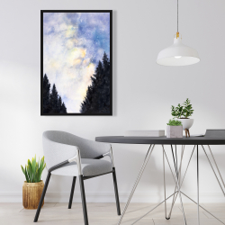 Framed 24 x 36 - Starry sky in forest