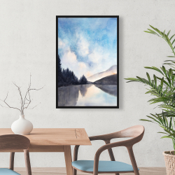 Framed 24 x 36 - Lakeview by night